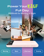 Orfeika 20000mAh Power Bank Fast Charging with 4 Built-in Cables & 6 Outputs, 20W PD USB C